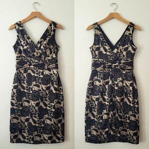 Jones Wear Dress Gold Black Lacescape 4